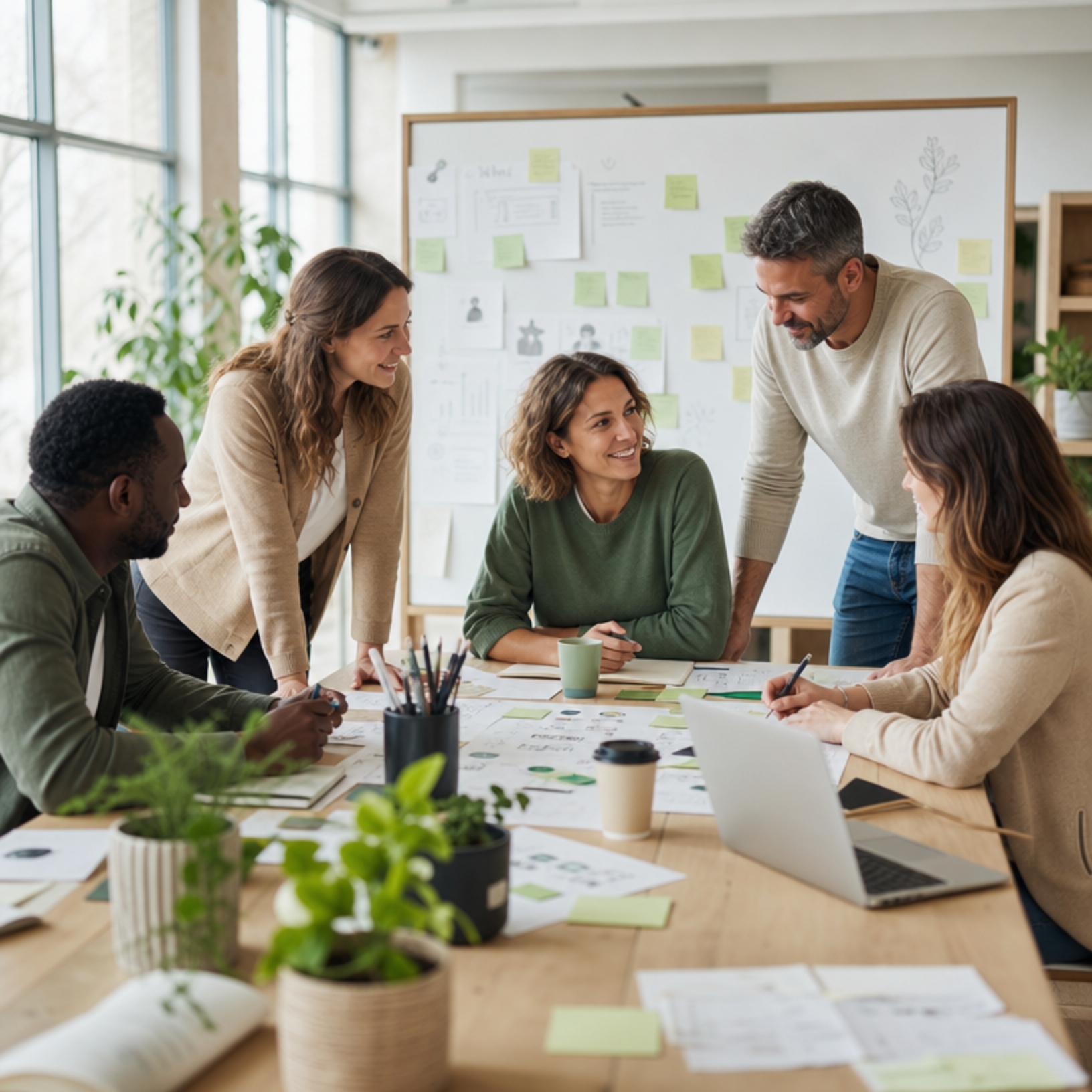 Une équipe travaille sur ses priorités